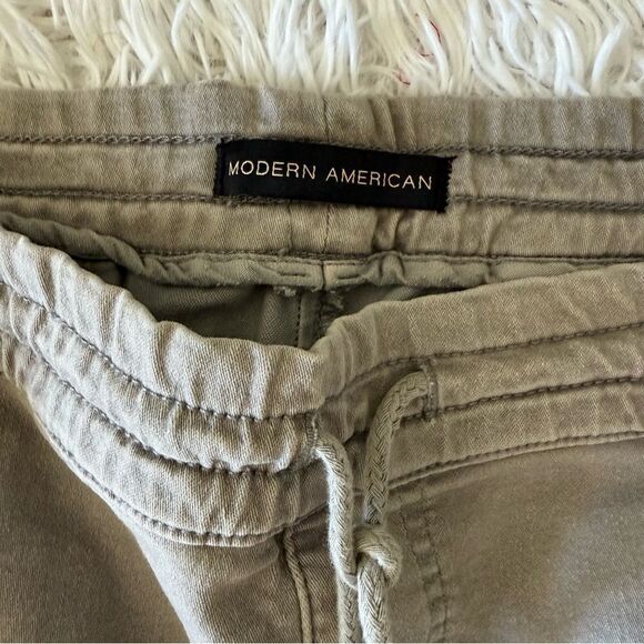 Modern American Gray Chino Drawstring Waist Joggers Size L - Picture 4 of 6